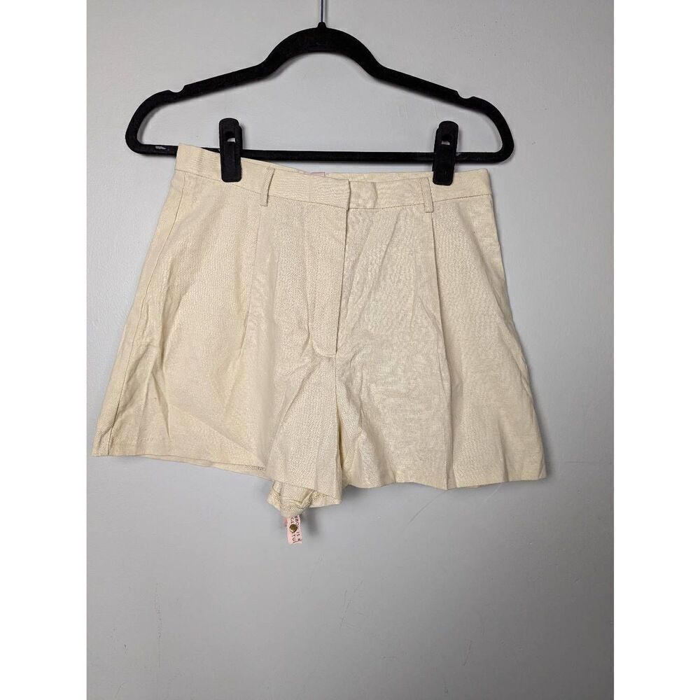 Oh Polly linen blend high waist shorts US 6